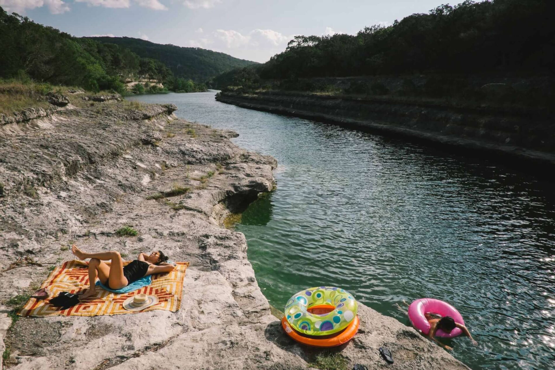 blue hole during the summer